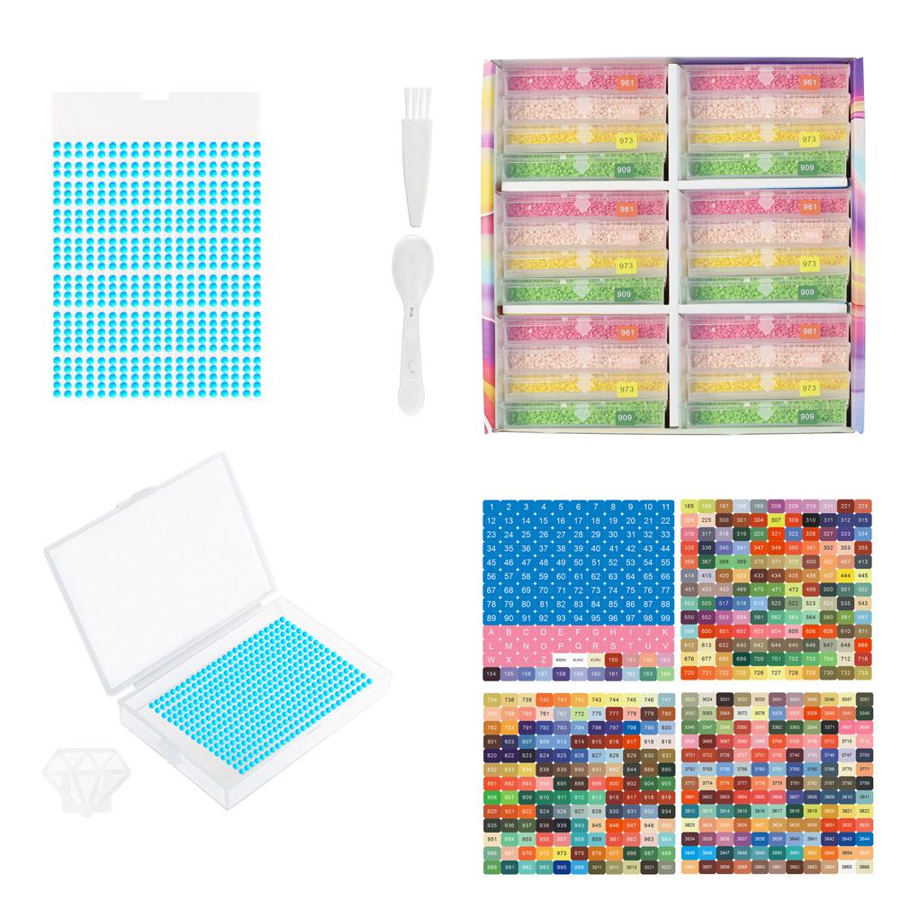 5D DIY Diamond Painting Tray with Spoon & Brush Diamond Painting Tool Tray Diamond Painting Storage Containers Trays for Adults