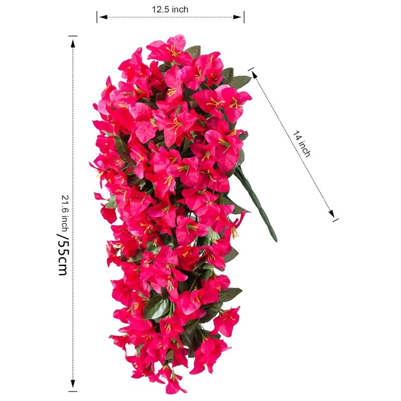 Artificial Flowers Vine Bougainvillea Wedding Home Room Valentine's Decor Outdoor Courtyard Garden Wall Hanging Arch DIY Gifts