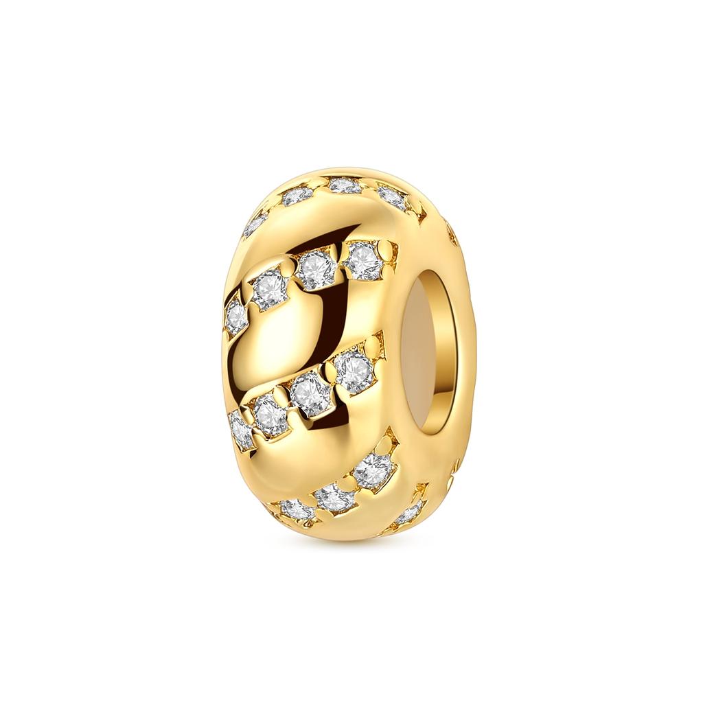 Gold Serie Charms Perlen Kupfer Leopard Original Anhänger Passend Armband Herstellung Frau Schmuck