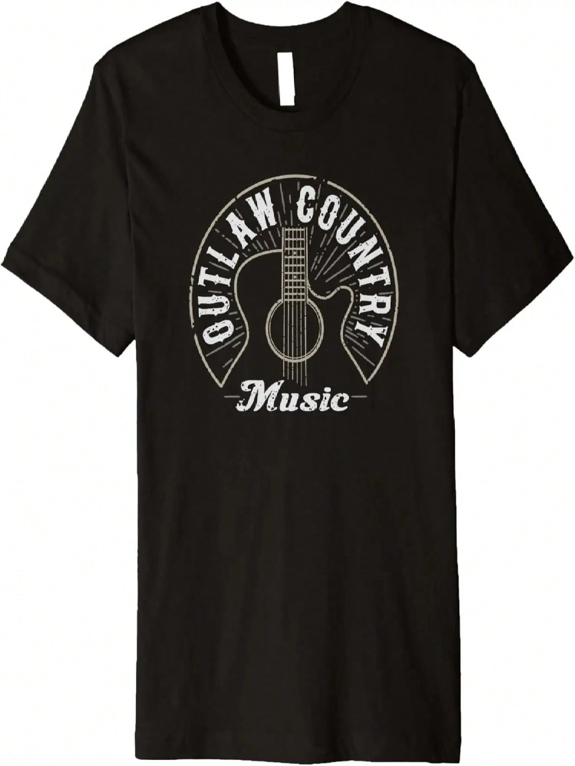 Outlaw Country Music Guitar Outline Premium T-Shirt S разноцветный