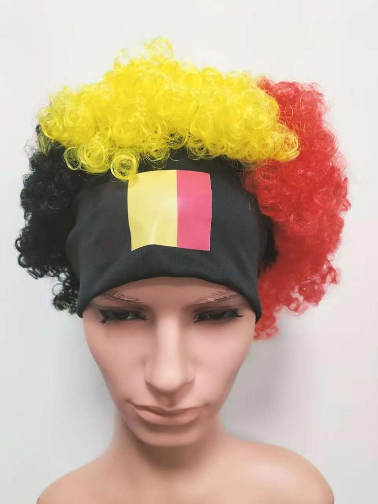 Patriotic Sports Events Hat Hair Crazy Cheerleading Team Football Fan Wig Band Party Festival Costume Accessories Unisex New