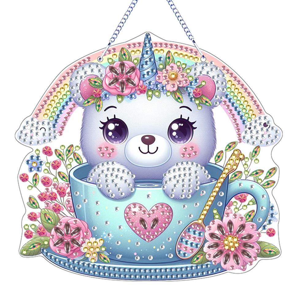 

Животное Алмазная картина Искусство Подвеска Акриловая Алмазная картина Подвесной Декор Алмазный рисунок Подвесной орнамент для ребенка DIY Craft