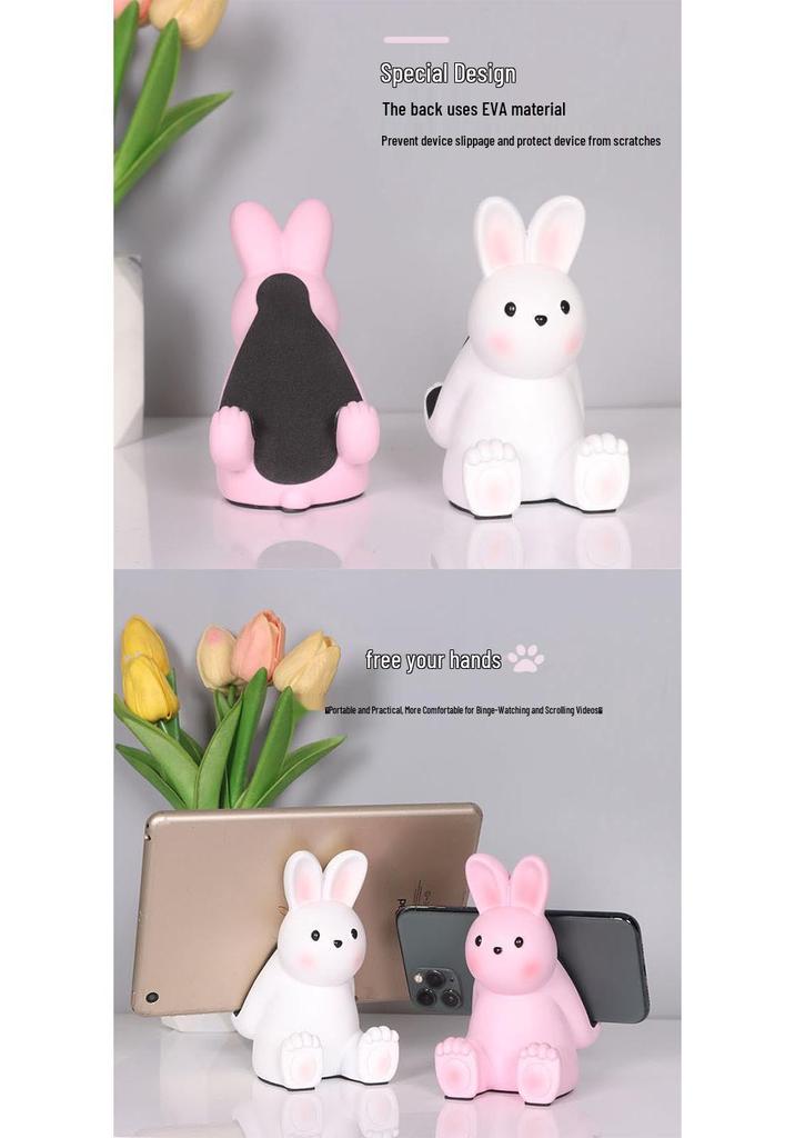 Creative Rabbit Phone Holder - Cute Desktop Stand, Perfect Mid-Autumn Festival Gift