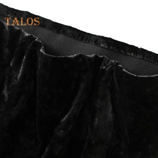 Dámská sukně s rybím ocasem elastická sukně s vysokým pasem do poloviny lýtek, jednobarevná, sametová sukně s velkým lemem na denní nošení