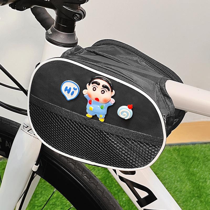 Cartoon Capybara Top Tube Bike Bag - Cute, High-Quality Front Beam Bag for Road/Mountain Bikes, Phone Storage Included