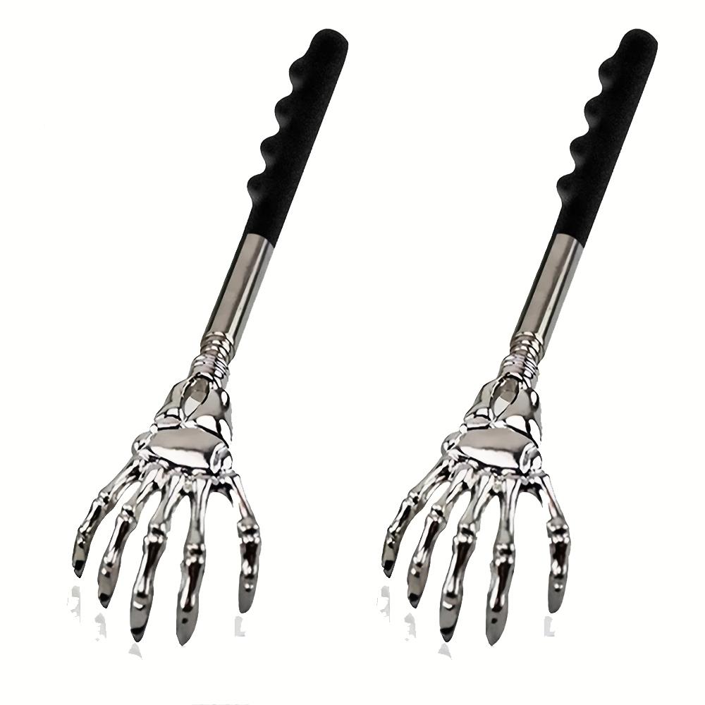 1 Pack Back Scratcher Extendable Metal Portable Back Scratcher for Men Women Adults, Telescoping Back Massager with PVC Handles