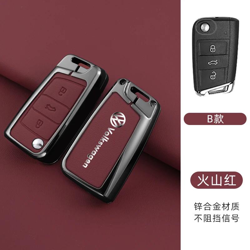 

VW GTI GOLF 2026 Hot For VW VOLKSWAGEN Leather Car Remote Key Case Fob Cover Protector Holder Shell For VW Volkswagen Golf 7 MK7