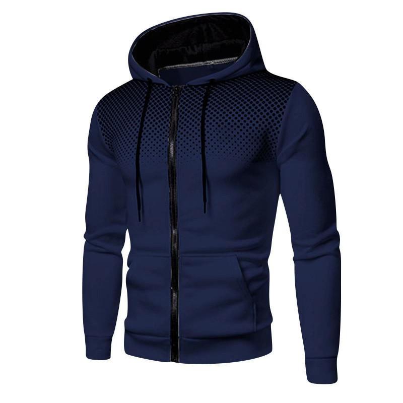 Men's Casual Sports Fitness Zip-up Hoodie Jacket - Autumn/Winter Style