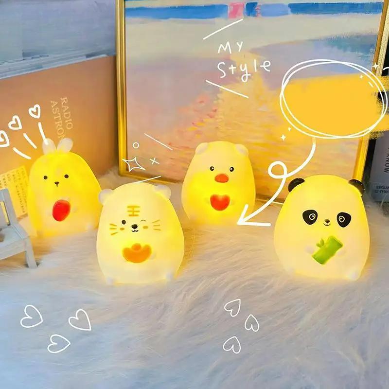 Kawaii Kanin Nattlampa Kreativa Lampor Dekoration Sovrum Säng Skrivbordslampa