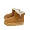 Soft Leather Version~ 4.5CM Non-slip Soft-soled Short Tube Thick Velvet Women's New Warm Thick-soled Snow Boots In the Winter of 2024