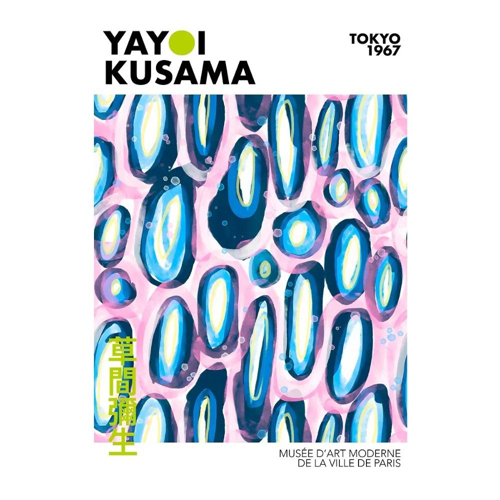 Japanese Famous Artist Yayoi Kusama Polka Dot Poster Exhibition Abstract Prints Canvas Painting Wall Art Picture Home Room Decor