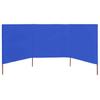 3 Piece Windscreen Mesh 400 x 120 cm Azure Blue