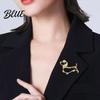 Zinc Alloy Brooch Women Hollow Design Smooth Polish Puppy Shape