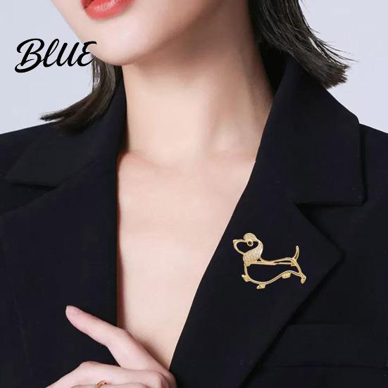 Zinc Alloy Brooch Women Hollow Design Smooth Polish Puppy Shape