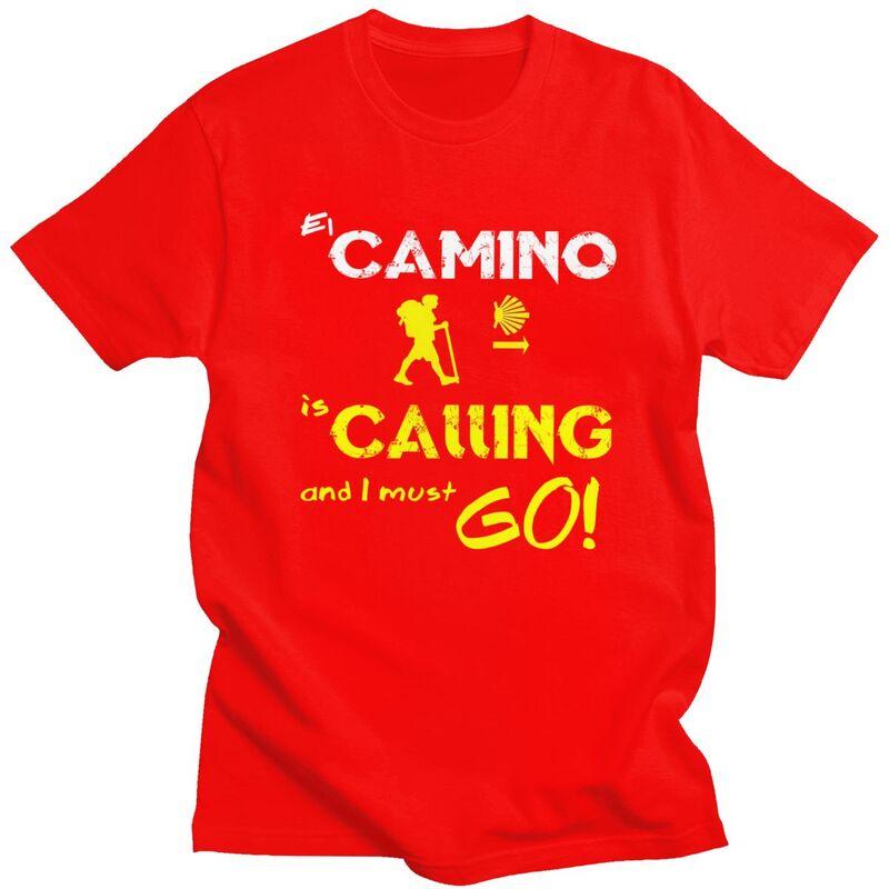 Custom Buen Camino De Santiago T Shirt for Men 100 Cotton Tshirt Casual Tee El Camino Way Tshirt S