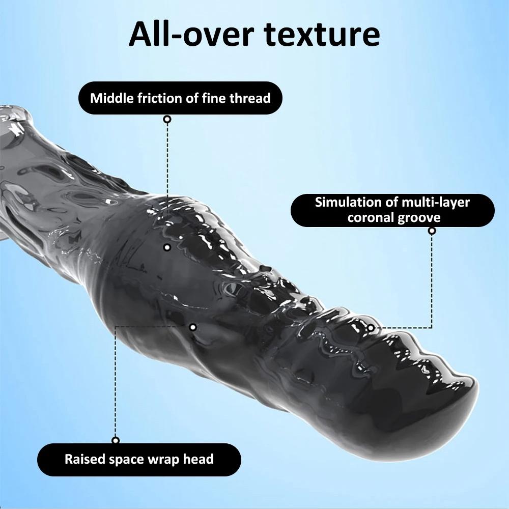 Extend 7cm Penis Enlargement Sleeve Vibrator Cock Ring Reusable Condoms Sex Toys for Men G Spot Vibrating Delay Ejaculation