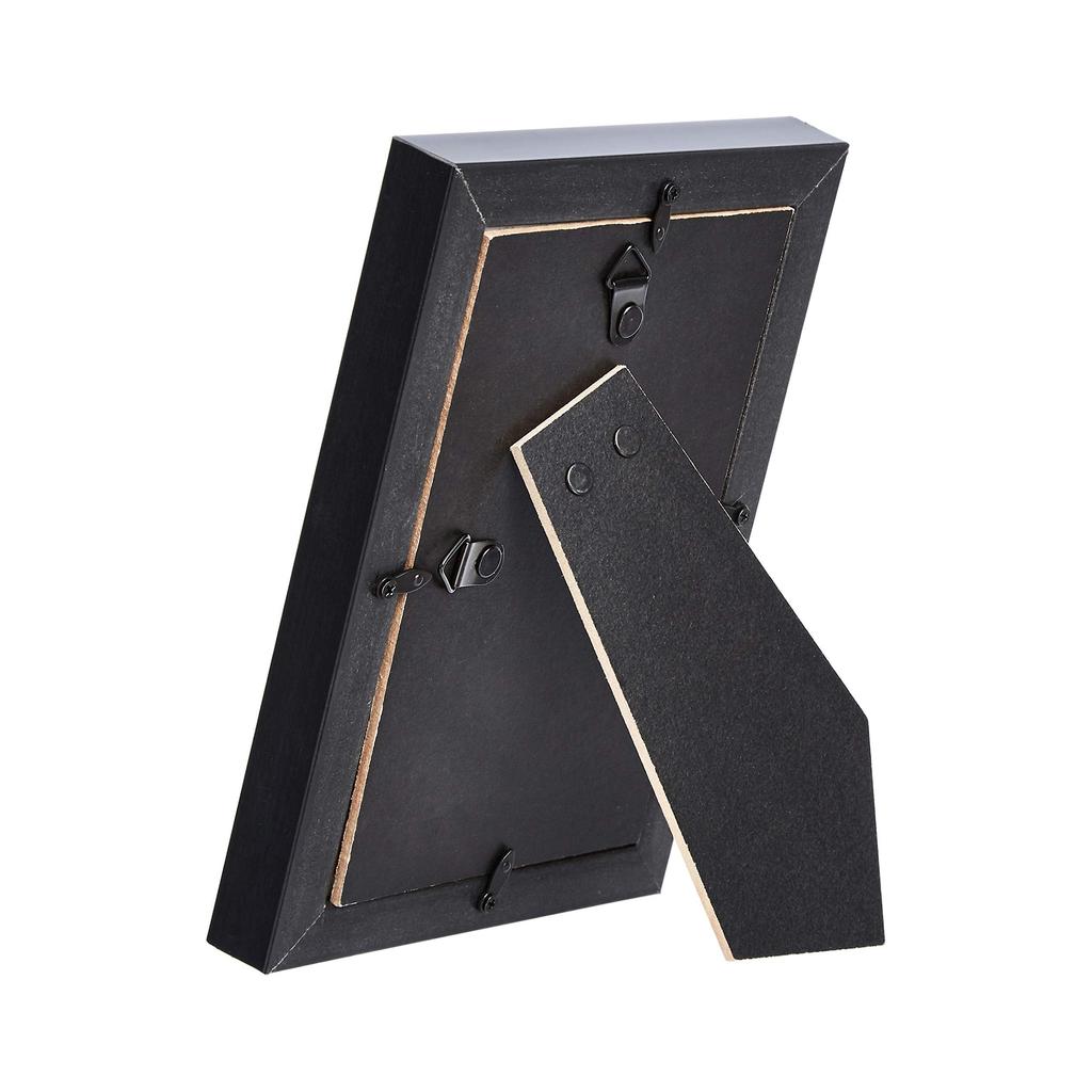 Amazon Basics Rectangular Photo Postcard Set of L x W cm Frames, Size, Black, 5, 15.2 10.2