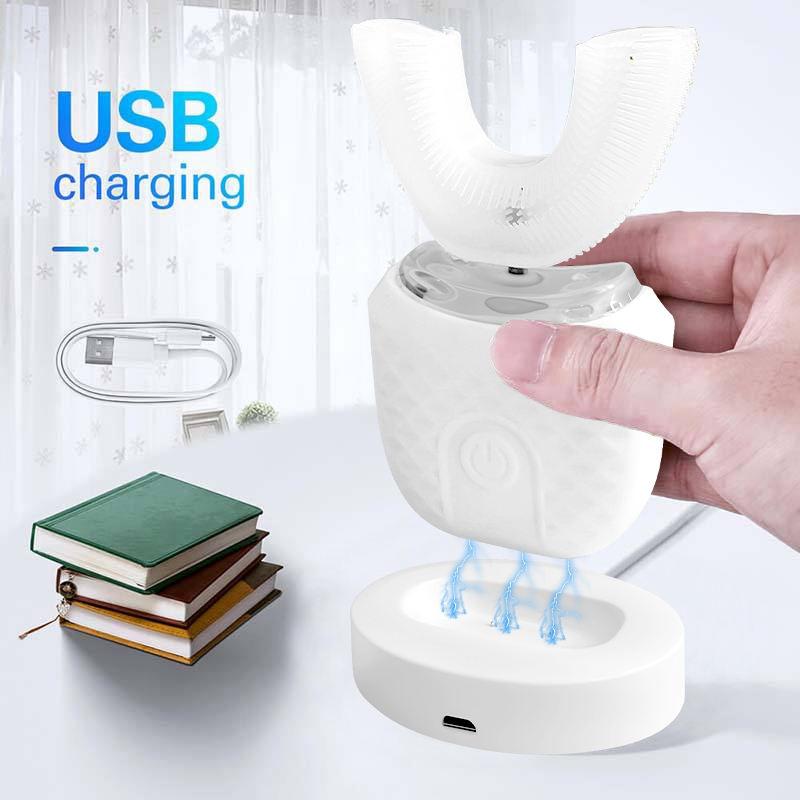 Professinal Portable 360 Degree U Shape Sonic Toothbrush Oral Cleansing Brush Sonic Automatic Electric Toothbrush