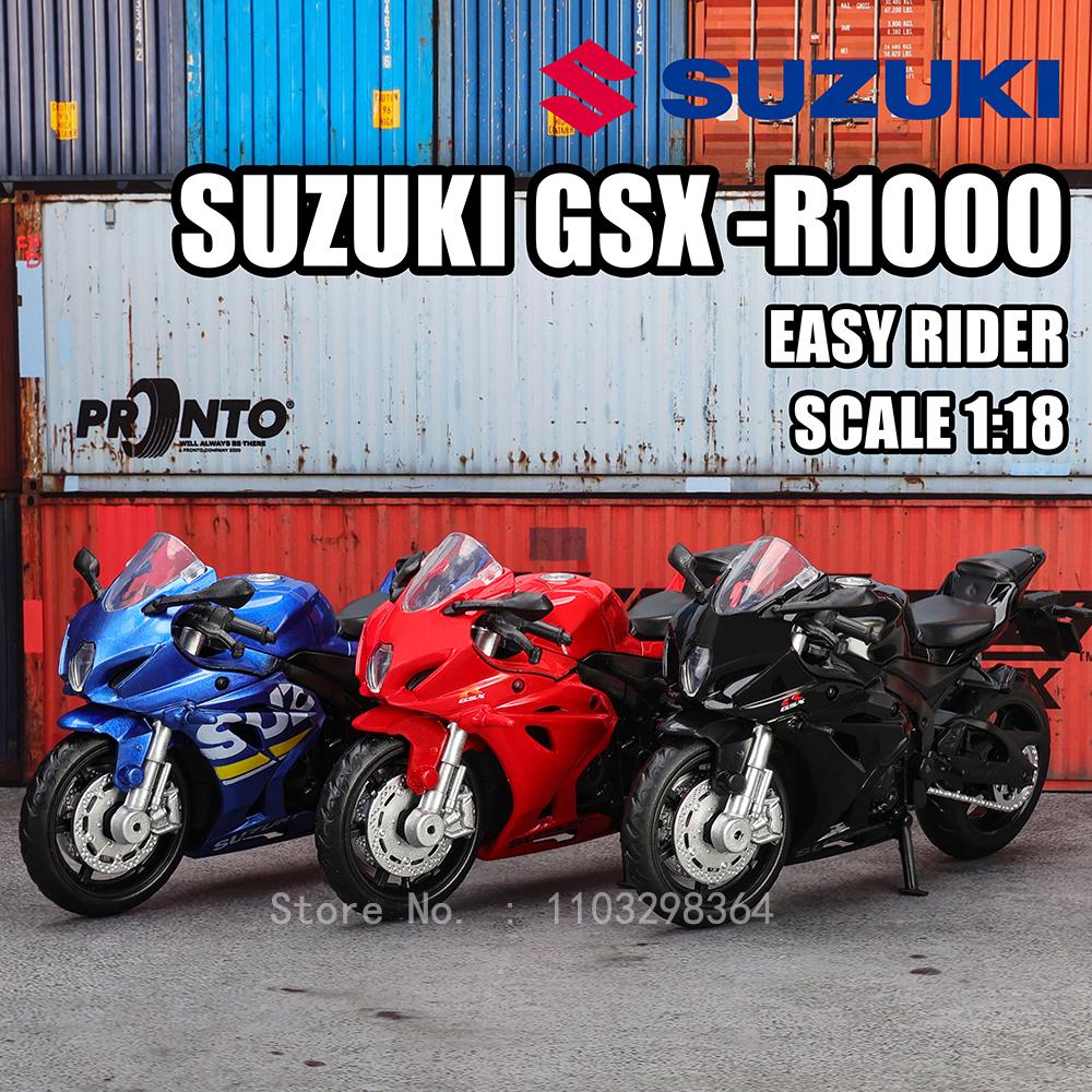 MSZ 1:18 Suzuki GSX-R1000 Motorcycle Alloy Car Model Children's Toy Car Die Cast Motorcycle Model