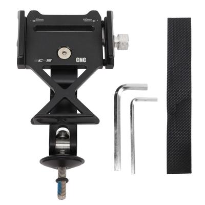 Bicycle Stem Phone Mount Aluminum Alloy Anti Slip Width Adjustable Rotatable 360 Degrees Bike Stem