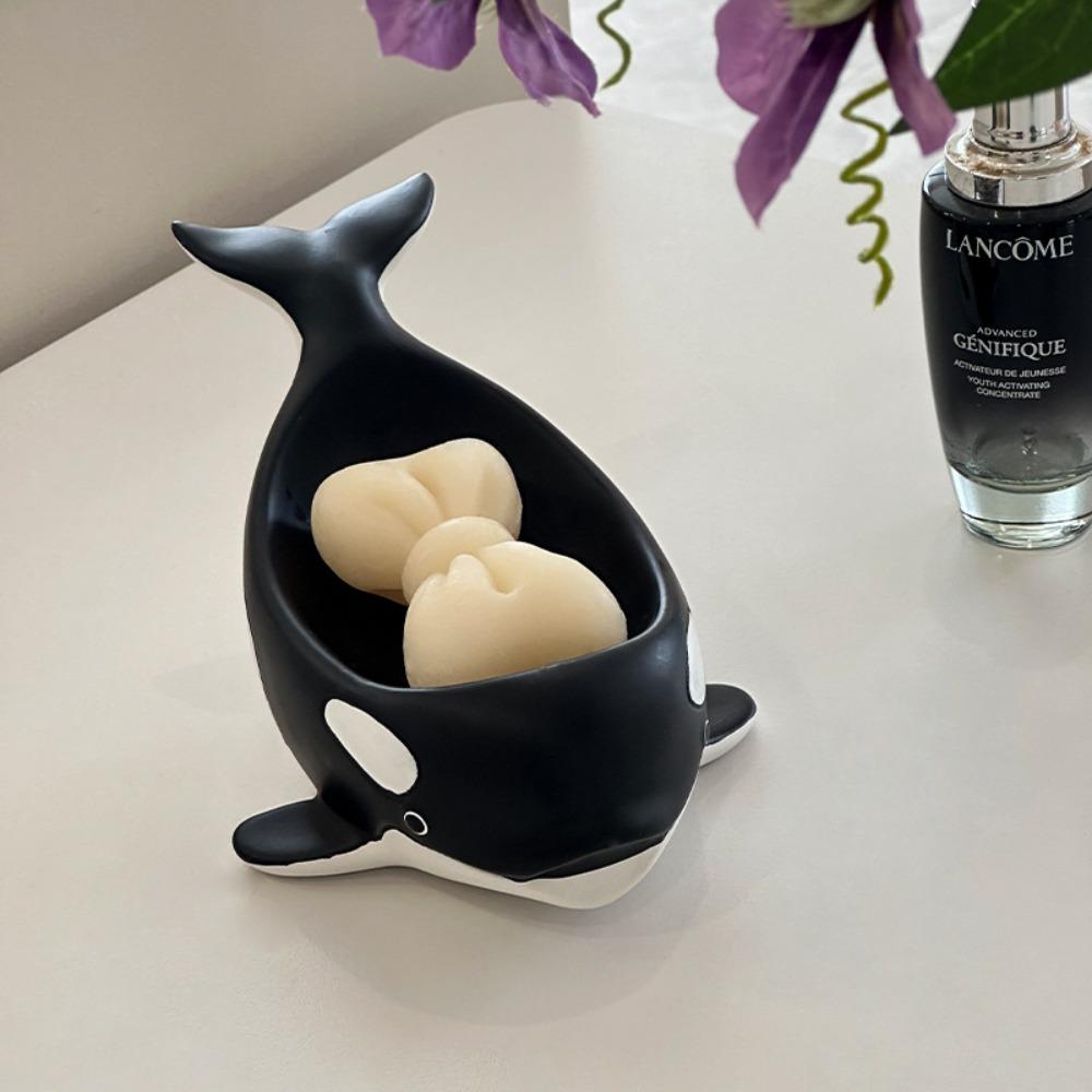 

Мыльница «Кит» 1 шт. Милый нескользящий полимерный поднос с открытой передней частью, держатель для мыла для ванной комнаты, кухни, держатель для мыльницы, аксессуары для ванной комнаты