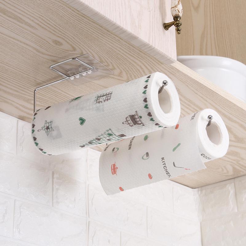 Stainless Steel Punch-Free Paper Towel Rack for Kitchen and Bathroom Storage