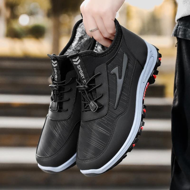 Scarpe Invernali da Uomo Casual Calde Scarpe di Cotone da Uomo con Pelliccia Mocassini Sneakers di Lusso di Design Scarpe da Passeggio da Uomo Botas Hombre