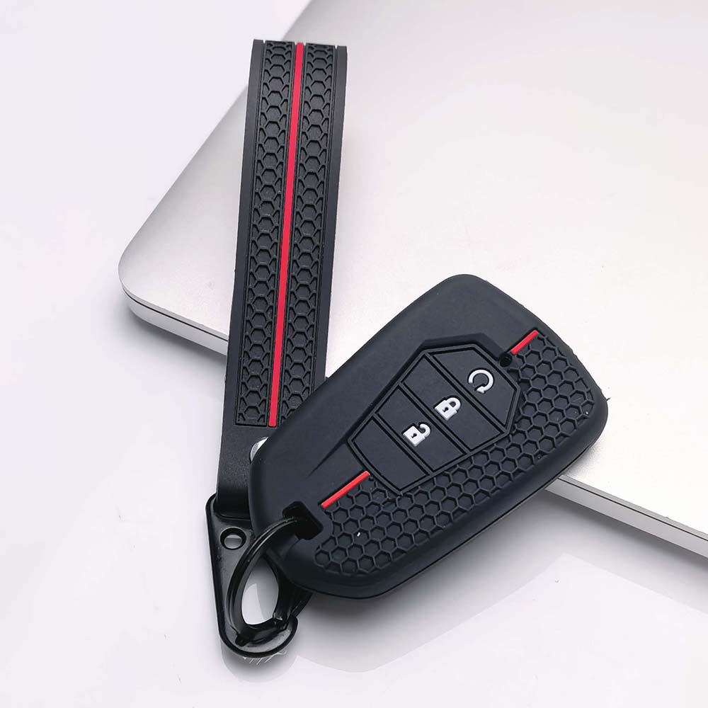Key Fob Cover for Isuzu D-MAX MU-X with Keychain Scratch Resistant Shockproof Anti-Dust Durable Key Holder Anti-Scratch Guard Soft Grip Texture