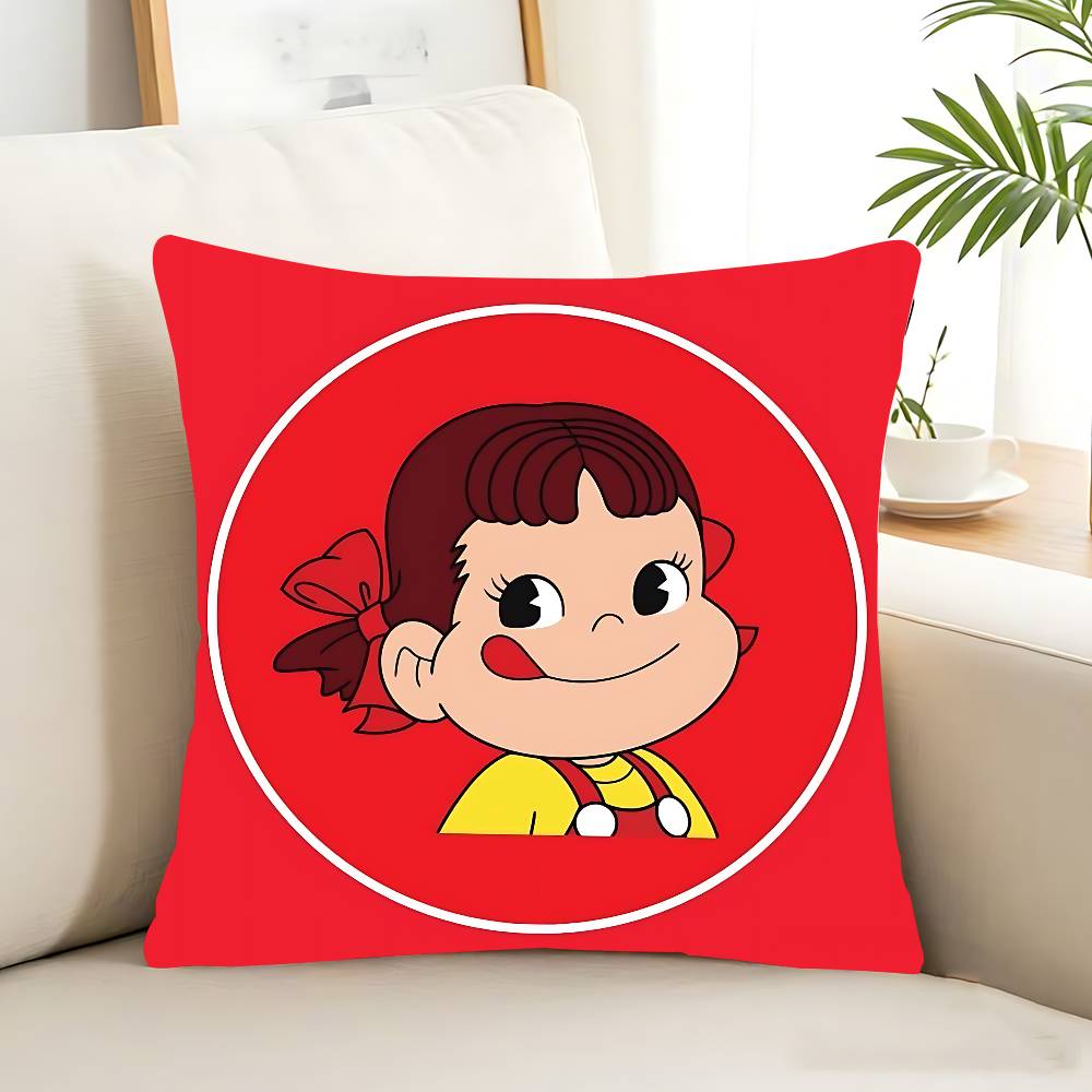 Cartoon M-Milky Peko-chanS Pillow Case Removable Washable Cushion Cover – All-Season Soft Linen