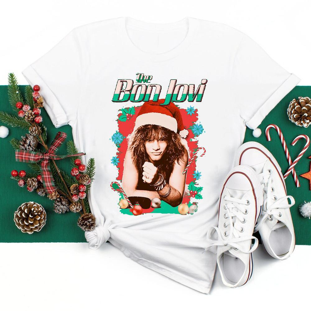 Bon Jovi Ugly Christmas T-Shirt Unisex Tee For Men Women S-5XL LI342 Unisex T-Shirt XL