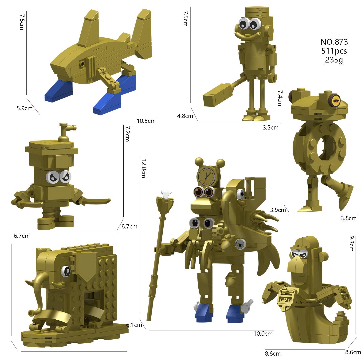Новый набор строительных блоков Brainrot Bricks Tung Tung Sahur Tralalero, креативные наборы, забавный набор строительных блоков для детей и взрослых