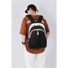 Night Light Korean Version Backpack Men's Big Mouth Shark Backpack Student Backpack Personality Trend Large Capacity Travel Bag