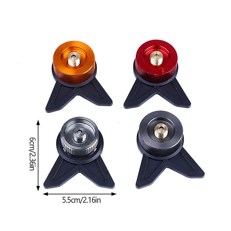 Butane Adapter Gas Refill Adapter With Bracket Outdoor Camping Stove Gas Cartridge Head Conversion Adapter Gas Refill Adapter