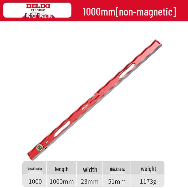 Delixi High Precision Aluminum Spirit Level with Magnet, Small Digital Display Magnetic Ruler