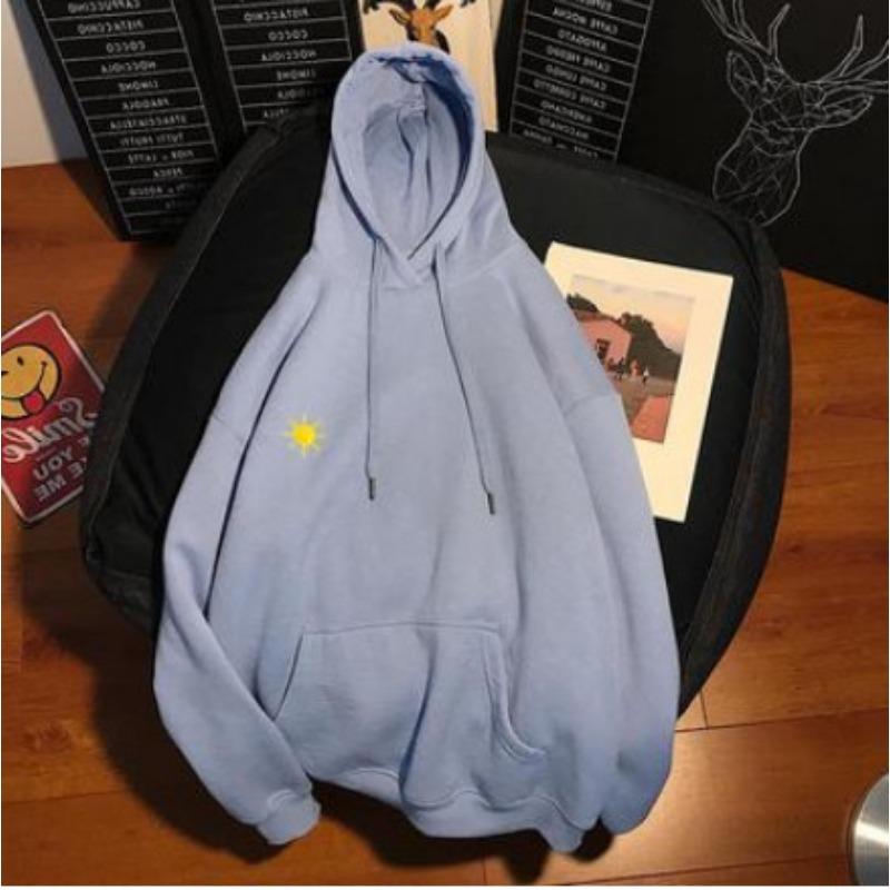 

Autumn Hooded Casual Jacket for Women XXXL синий