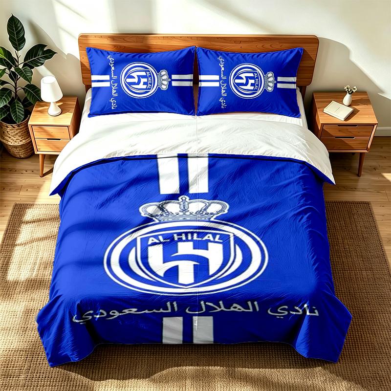 Al Hilal Saudi Football Club (14) 3pc set suitable for master bedrooms soft and comfortable an ideal gift for family and friends Includes one duvet co