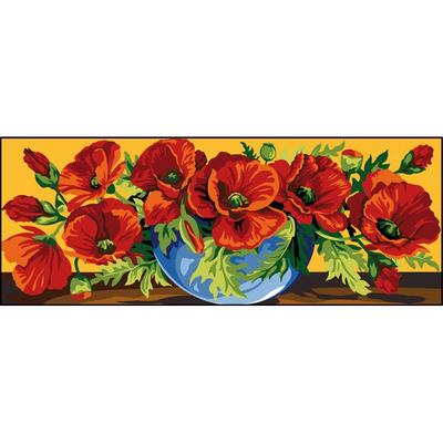 Canevas Antique Débordement De Coquelicots 25x60cm