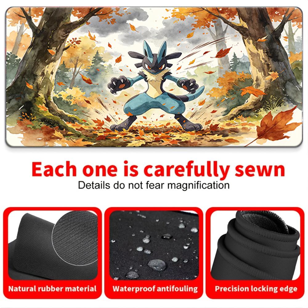 Ash Pikachu Autumn Forest Gaming Desk Mat NonSlip Washable Mouse Pad 30x80x0.2cm