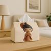 Vintage Striped Tissue Box Holder & Dispenser - Retro Strip Roll Suitable for Kitchen, Bathroom, Car - Decorative Tissue with Holder for Tissues, for 