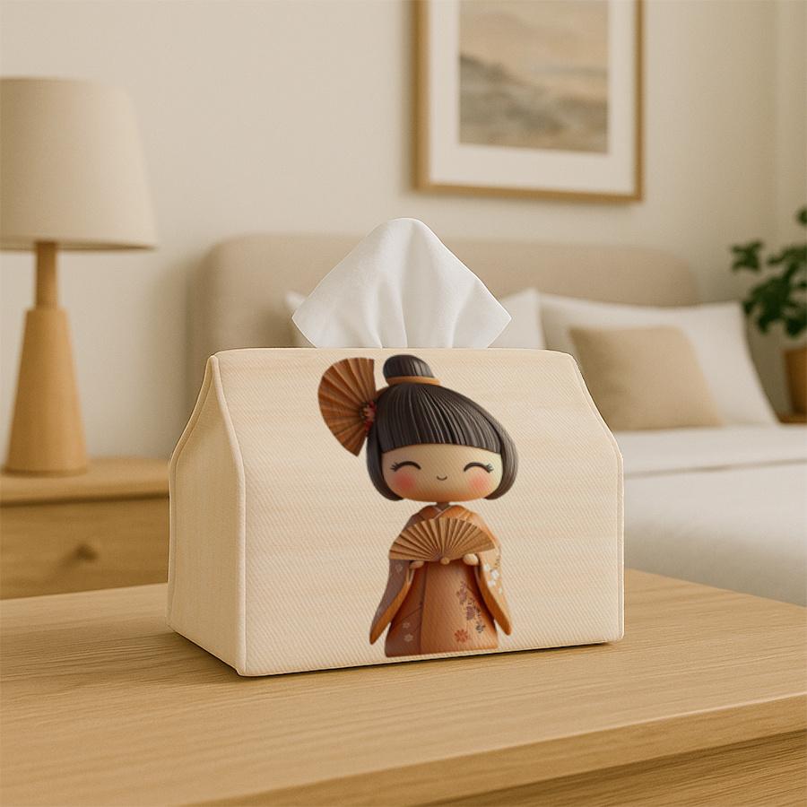 Vintage Striped Tissue Box Holder & Dispenser - Retro Strip Roll Suitable for Kitchen, Bathroom, Car - Decorative Tissue with Holder for Tissues, for