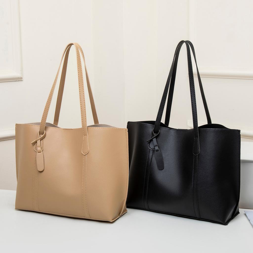 Women's Solid Color Large Capacity Tote Bag for Travel, Fashionable Lightweight Portable Shoulder Bag for Daily , Casual Totes