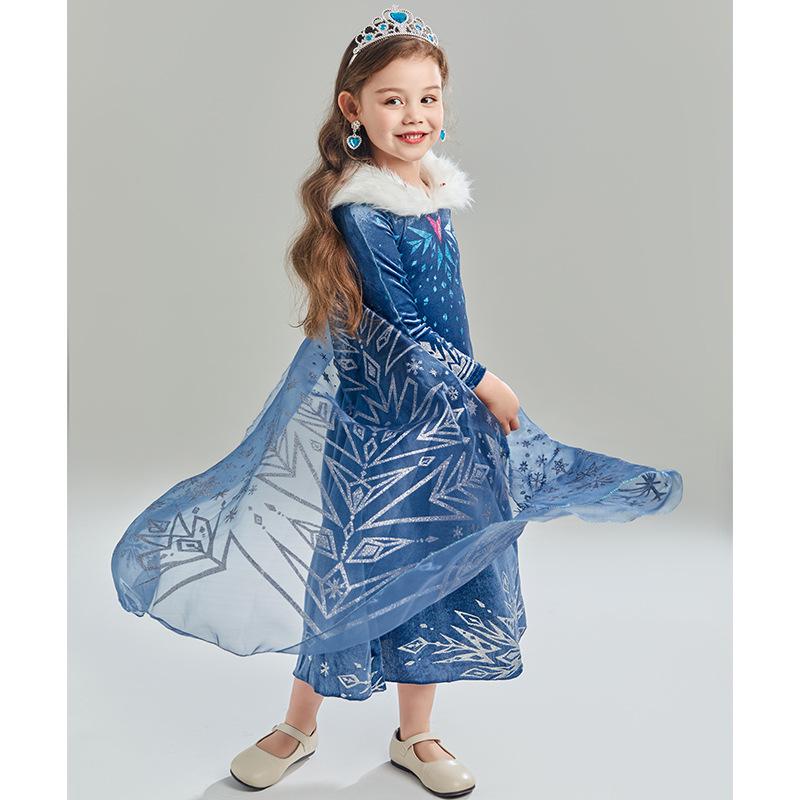 Frozen Princess Dress - European & American Style Halloween Costume for Toddlers & Girls (Elsa/Belle Inspired)
