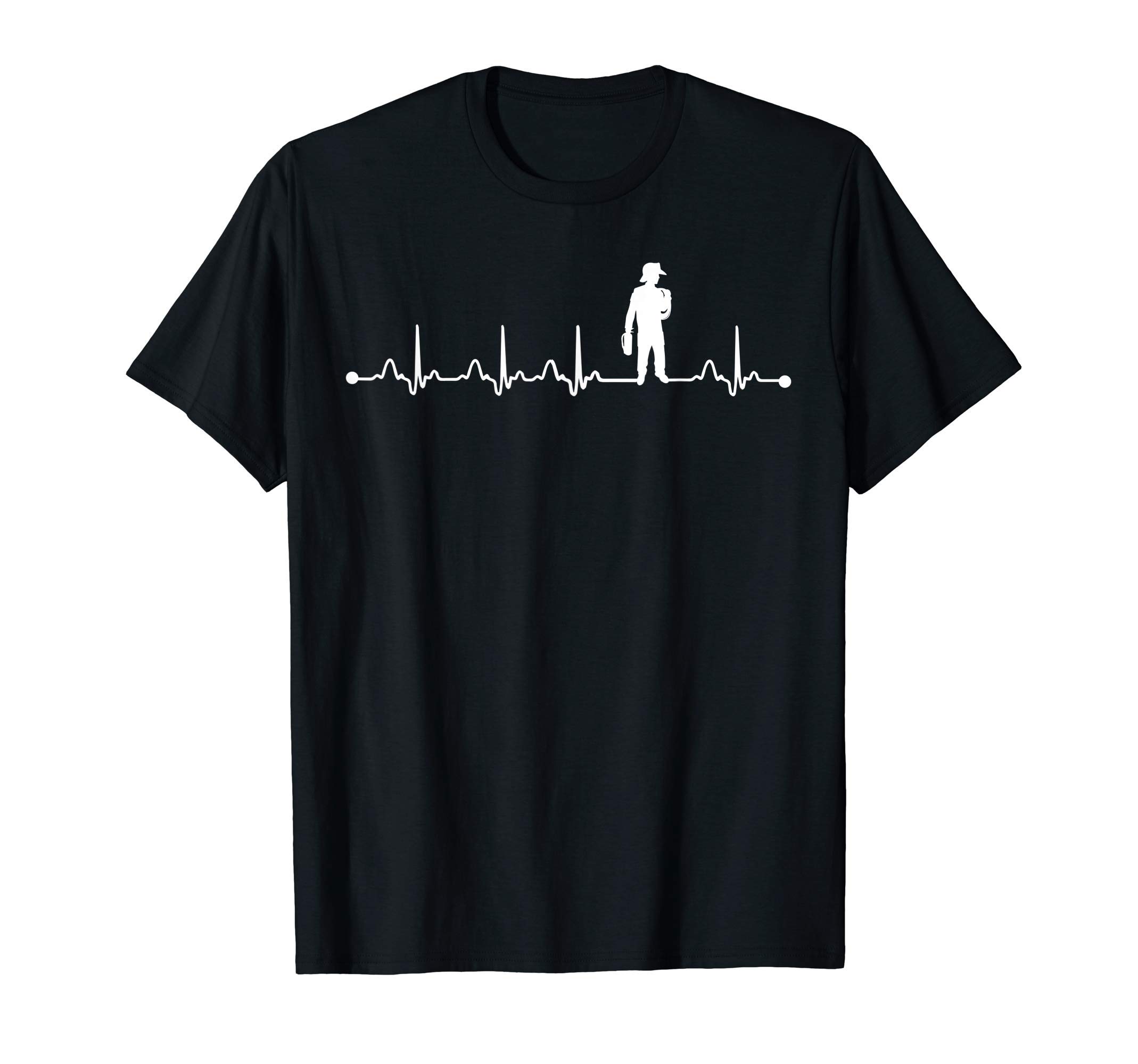 

Firefighter Heartbeat Shirt Heartbeat Love Gift T-Shirt