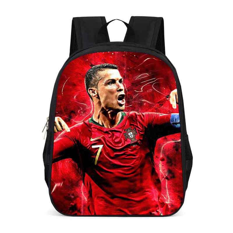 Zaino Scolastico per Bambini con Stampa Cristiano Ronaldo Neymar Leggero Design Ergonomico Studenti Elementari