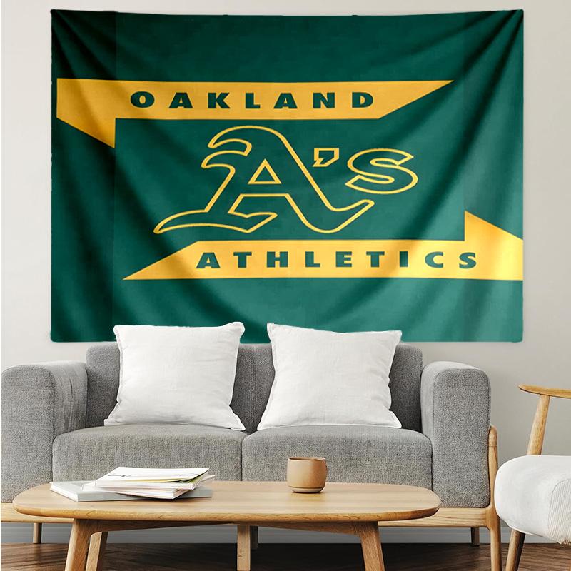 Athletics Oakland Emblem Quick-Dry Tapestry Hanging for Bedroom,Livingroom, Playroom,Decor Art Room Wall Tapestry Holiday and Birthday Gifts