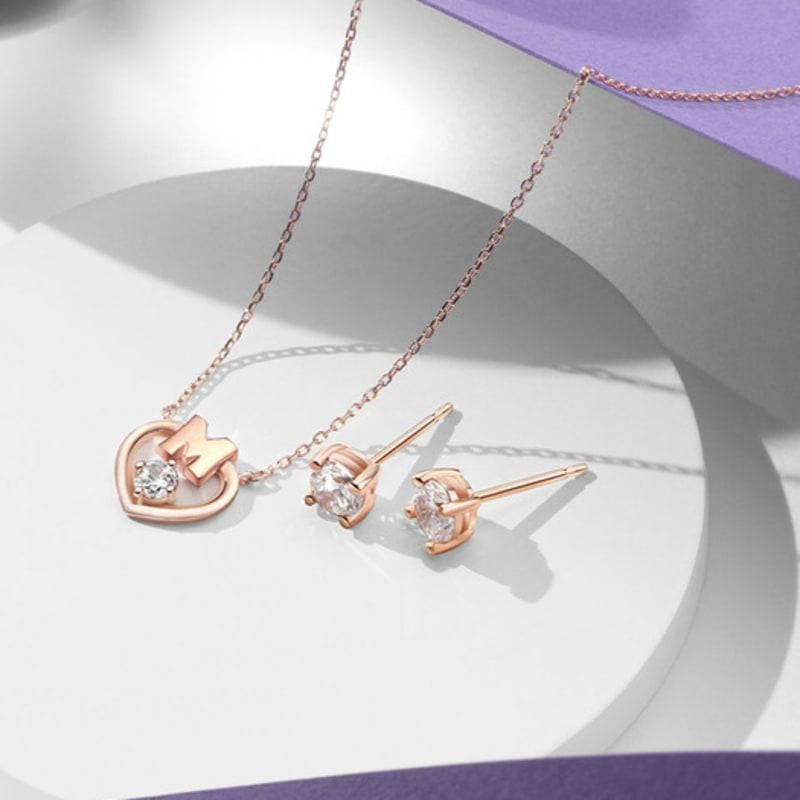 

METROCITY JEWELRY Rene Silver Rose Necklace A213SN9152RPA 42cm