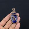 Lapis Lazuli Pendant Handmade Gemstone Jewelry, 999 Copper Wire Wrapped Pendant ,Unique Design Jewelry Pendant