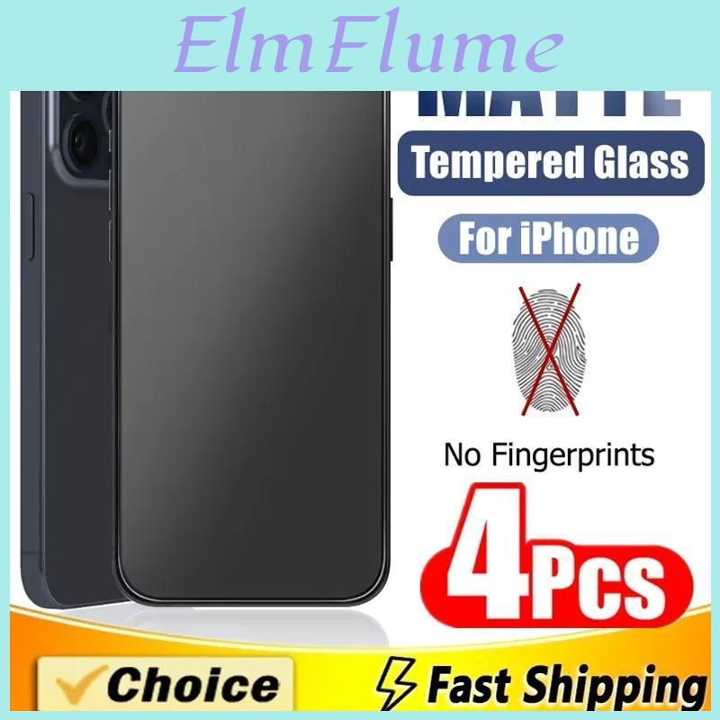 For Glass 4pcs Tempered Matte Iphone 14 13 12 11 15 Pro Max 7 8 16 Plus Frosted Screen Protector For Iphone 13 Mini X Xr Xs Max