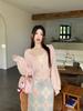 Korean-Style Chic Women's Casual Two-Piece Sweatshirt Set - Slimming & Age-Reducing for Spring & Autumn