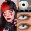 2Pcs Cosplay Contact Lenses for Eyes Colored Red Contacts Lens Cosmetic Black Pupil Lens Yearly Halloween White Lenses